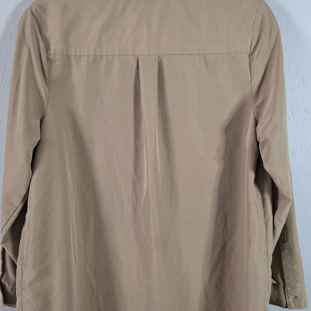 J. Jill Tunic Long Sleeve Sand-Washed Shirttail Tunic Brown Sugar Size MP - Picture 6 of 13